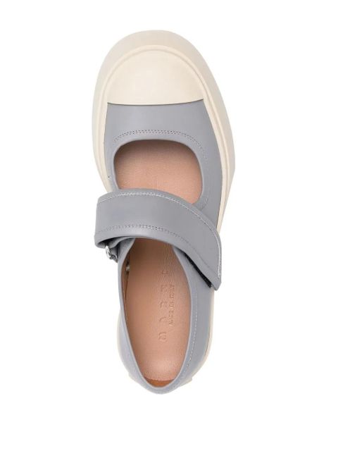 Marni leather Mary Jane sneakers - Grey