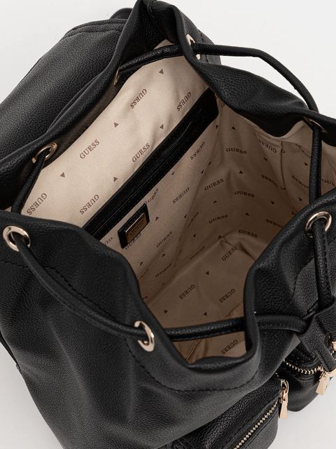 Guess plecak MANHATTAN damski kolor czarny mały gładki HWBG71 18310