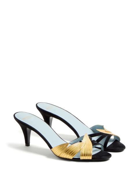 Valentino Garavani Foliefoliage sandals - Black