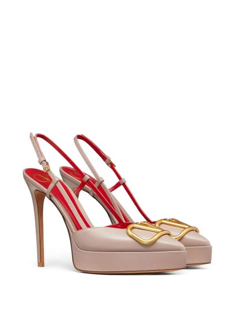 Valentino Garavani 120mm VLogo Signature slingback pumps - Neutrals - zdjęcie produktu nr 2