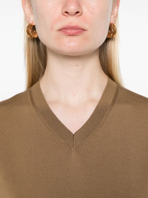 KHAITE V-neck sweater - Brown