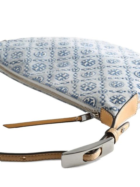 Tory Burch small logo-patterned tote bag - Blue