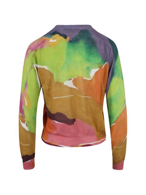 Ulla Johnson V-neck print cardigan - Orange - zdjęcie produktu nr 2