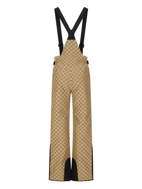 Gucci GG jacquard braces jumpsuit - Neutrals
