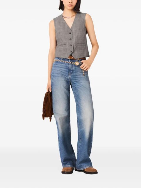 Maje checked buttoned waistcoat - Grey - zdjęcie produktu nr 2