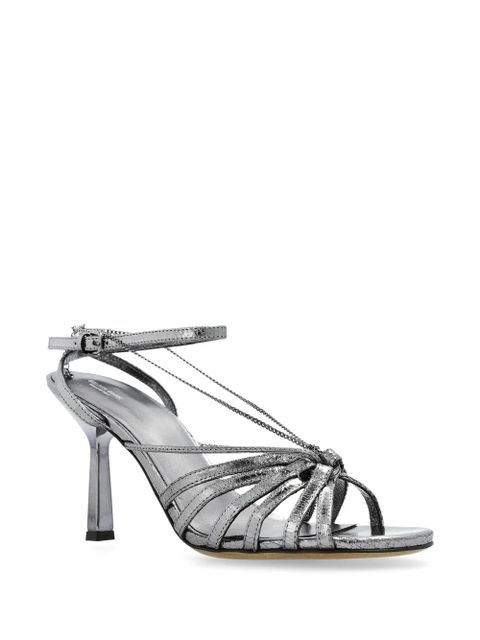 Golden Goose 95mm leather sandals - Silver - zdjęcie produktu nr 2