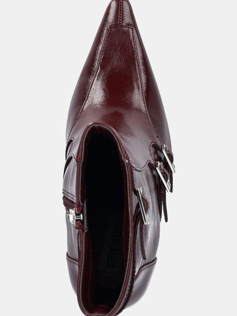 Steve Madden botki Fastened damskie kolor bordowy na słupku 11004818