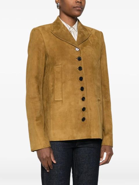 KHAITE suede jacket - Brown