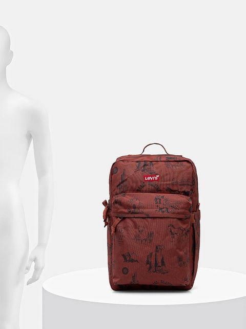 Levi's plecak kolor brązowy duży z aplikacją D5463