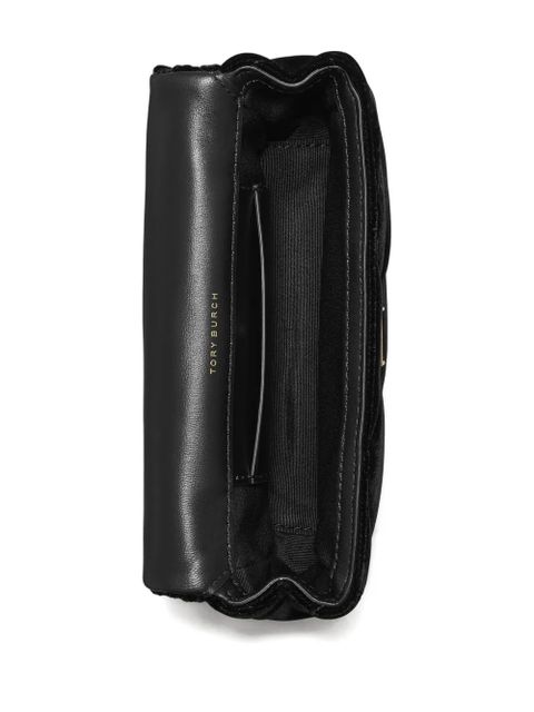 Tory Burch mini Kira velvet cross body bag - Black