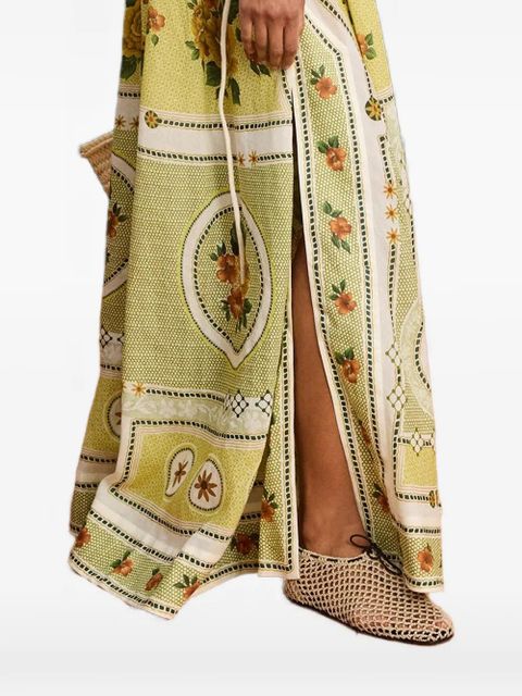 ALEMAIS Dixie maxi shirt dress - Green