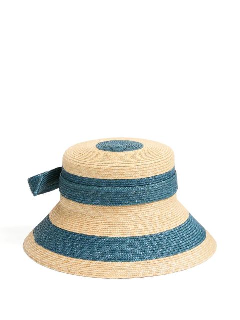 Valentino Garavani straw bow signature bucket hat - Neutrals