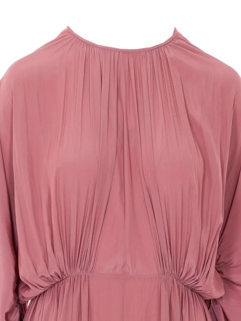 Lanvin tie-detail pleated maxi dress - Pink