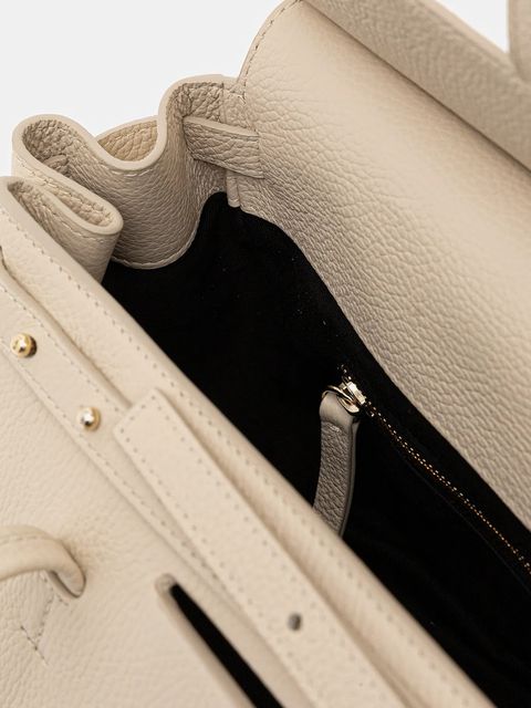 Liviana Conti torebka skórzana kolor beżowy A5WA51