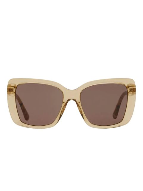 Burberry Eyewear Tubular Check sunglasses - Neutrals - zdjęcie produktu nr 1