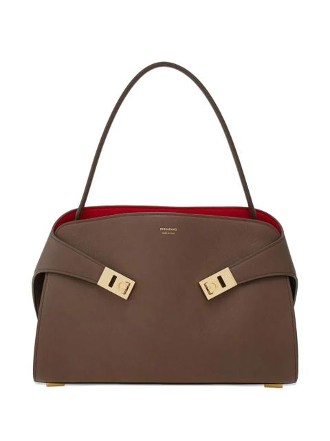 Ferragamo leather shoulder bag - Brown - zdjęcie produktu nr 1
