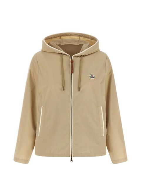 Moncler Sarracenia hooded contrast-trim jacket - Neutrals - zdjęcie produktu nr 1