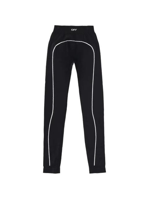 Off-White logo-detail stripe track pants - Black - zdjęcie produktu nr 1