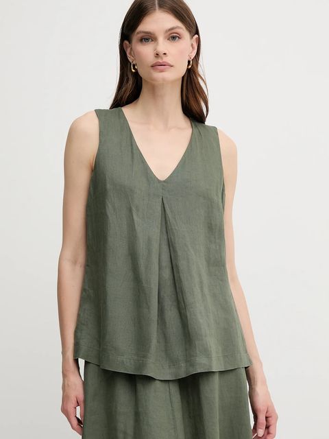 United Colors of Benetton bluzka lniana - zdjęcie produktu nr 1