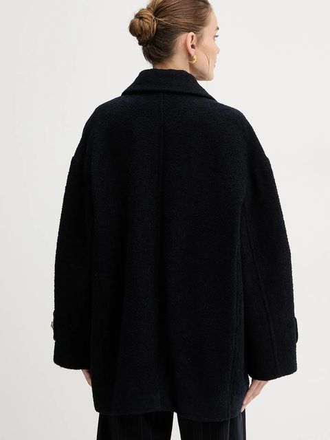 Pinko płaszcz z domieszką wełny kolor granatowy 105559 A2SH