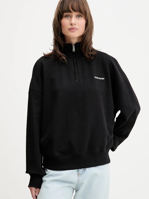 Guess Jeans bluza bawełniana damska kolor czarny gładka W5YQ09 K68I4 - zdjęcie produktu nr 1