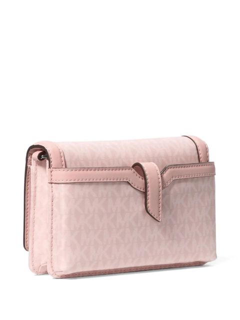 Michael Kors monogram-pattern logo-strap crossbody bag - Pink