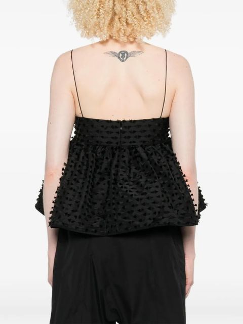 Cecilie Bahnsen 3D-detail top - Black