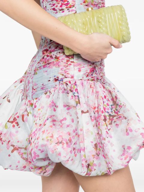 Aje Ambrose ruffled floral mini dress - Blue