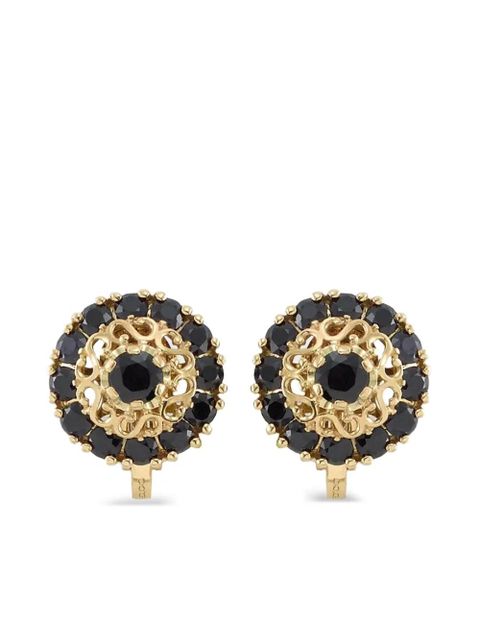 Dolce & Gabbana 18K yellow gold Sicily black sapphire earrings - zdjęcie produktu nr 1