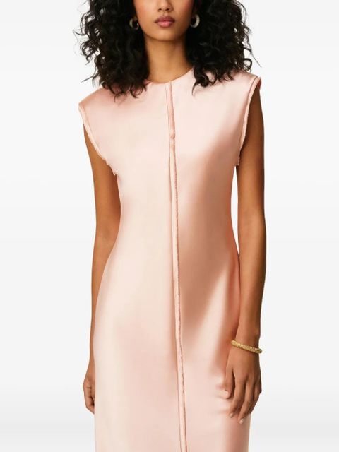 AMI Paris raw-edge long dress - Pink