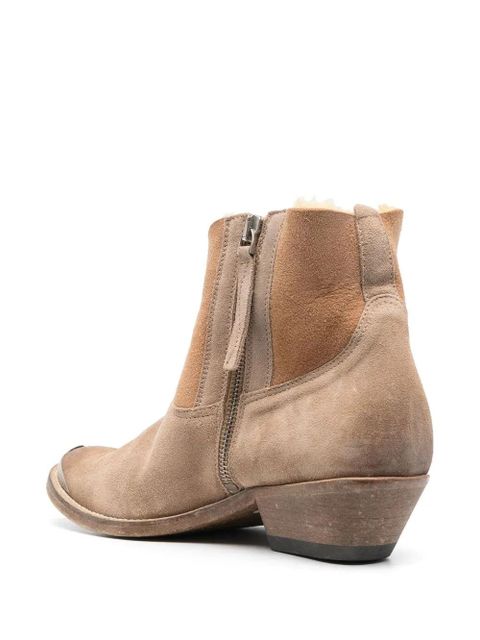 Golden Goose shearling-lined Western ankle boots - Neutrals - zdjęcie produktu nr 2