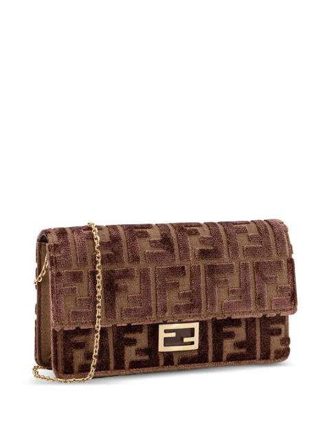 FENDI FF-motif chain shoulder bag - Brown