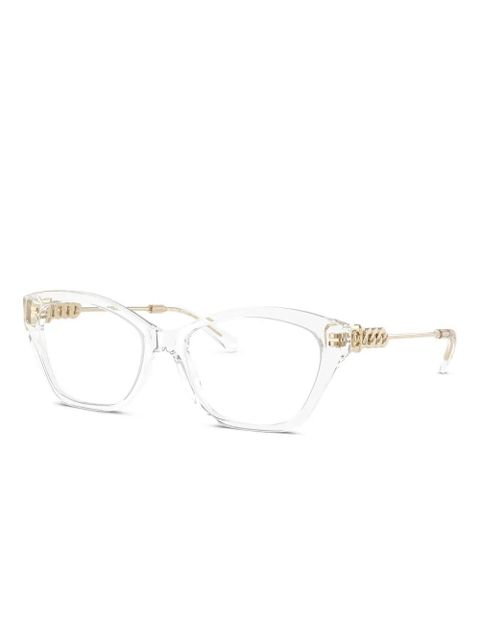 Michael Kors MK4136 chain-embellished glasses - White - zdjęcie produktu nr 2