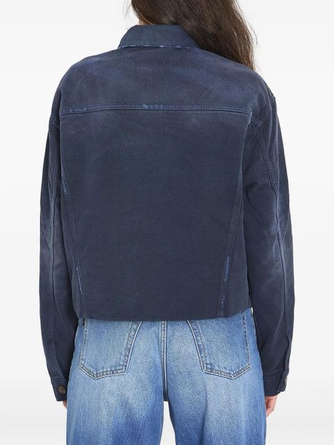 Balenciaga pointed-collar denim jacket - Blue