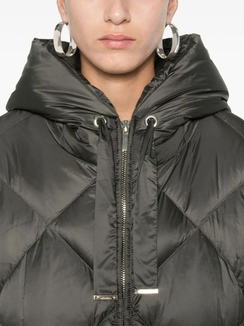 Max Mara hooded quilted coat - Black
