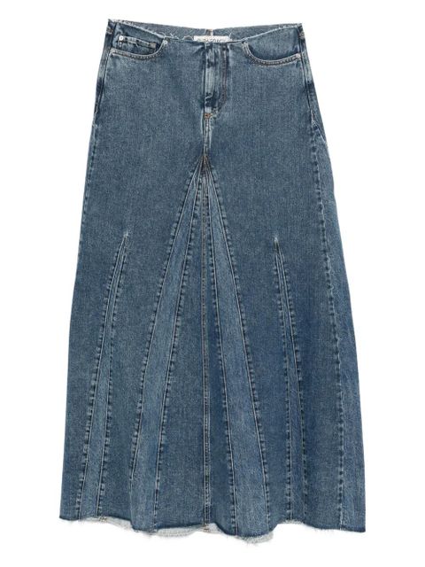 OUR LEGACY Rebel panelled frayed maxi skirt - Blue - zdjęcie produktu nr 1