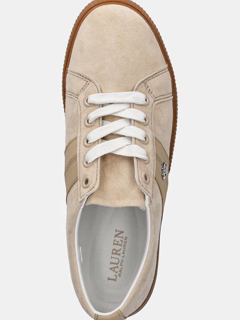 Lauren Ralph Lauren sneakersy zamszowe Janson II damskie kolor beżowy 802868344004