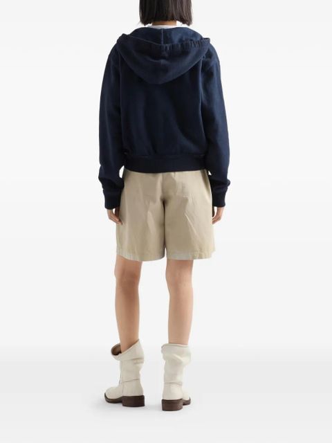 Prada cotton hoodie jacket - Blue