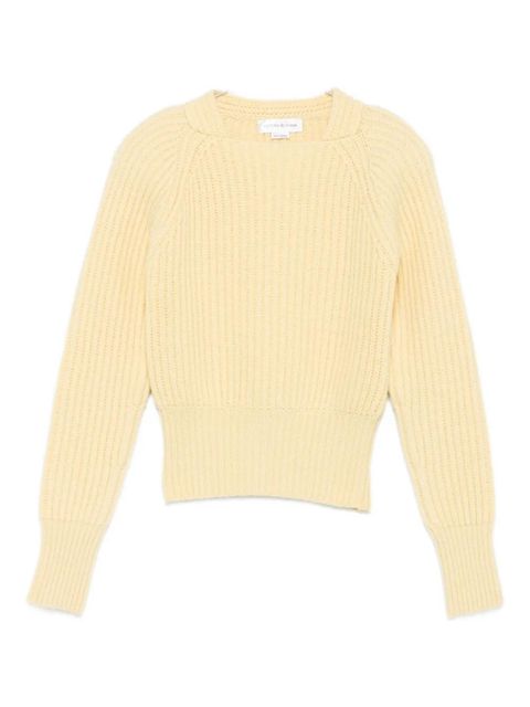 Victoria Beckham ribbed raglan-sleeve sweater - Yellow - zdjęcie produktu nr 2