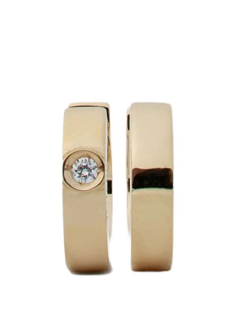 TOTEME diamond hoop earrings - Gold - zdjęcie produktu nr 1