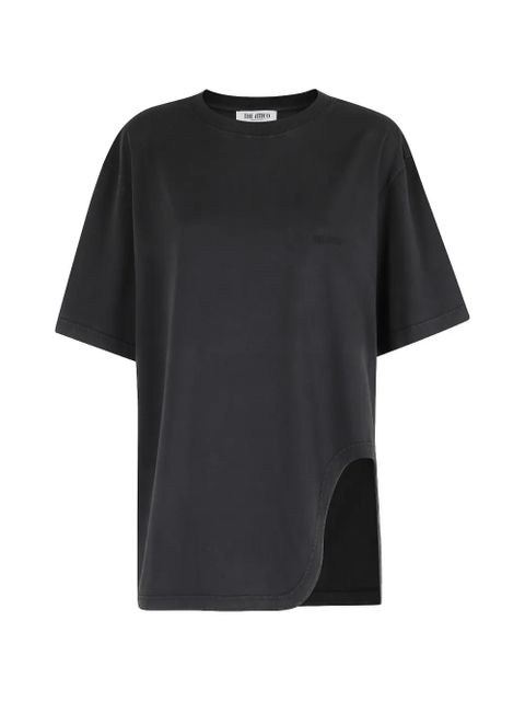 The Attico side-slit embroidered T-shirt - Black - zdjęcie produktu nr 1