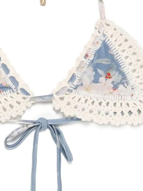 ZIMMERMANN floral-print bikini - Blue