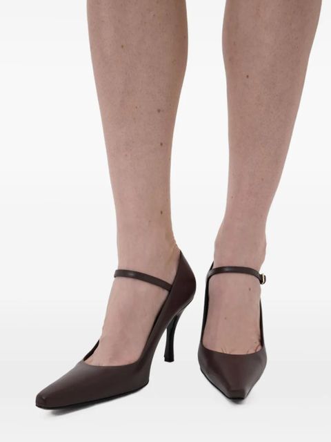 LouLou de Saison 85mm Carey leather pumps - Brown