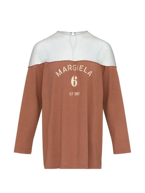 MM6 Maison Margiela printed T-shirt - Brown - zdjęcie produktu nr 1