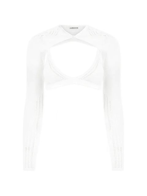 Manière De Voir knitted overlay top - White - zdjęcie produktu nr 1