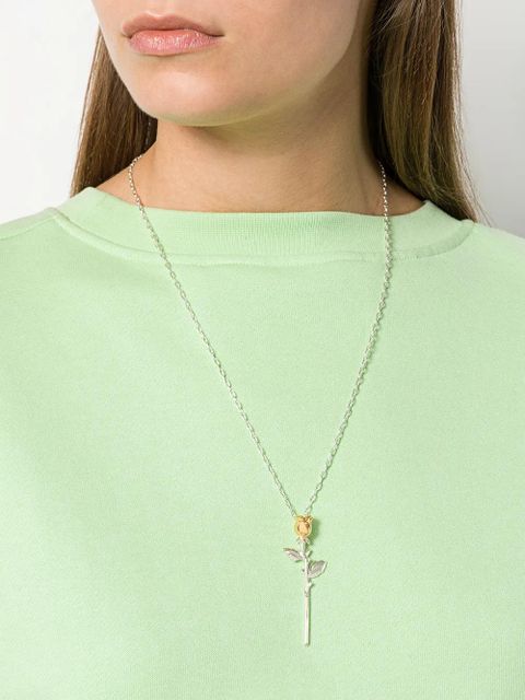 AMBUSH rose charm necklace - Silver - zdjęcie produktu nr 2