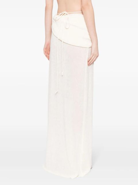 Magda Butrym wraparound maxi skirt - Neutrals