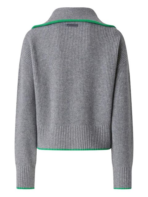 PINKO ribbed zip-up sweater - Grey - zdjęcie produktu nr 2