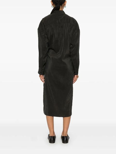 LEMAIRE twisted straight-collar dress - Black