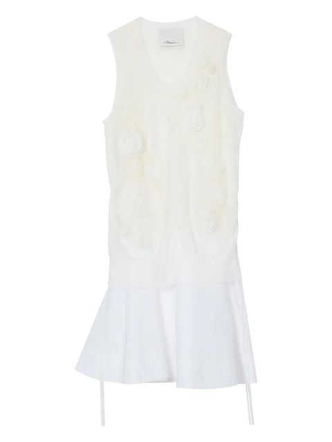 3.1 Phillip Lim floral-appliqué midi dress - White - zdjęcie produktu nr 1